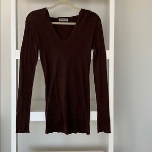 Michael Stars long sleeve top with hood